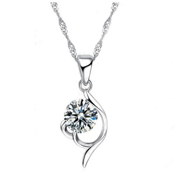 Cute Drop Elegant 925 Sterling Silver Bundle Necklace Earrings - Picture 9 of 9